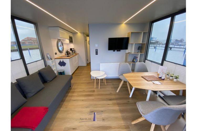 Hausboot Fjord Vela Mit Biosauna In Барт Екстериор снимка